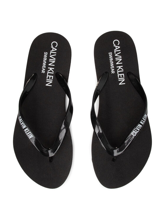 Calvin Klein Swimwear Calvin Klein Swimwear Джапанки FF Sandals KW0KW01032 Черен