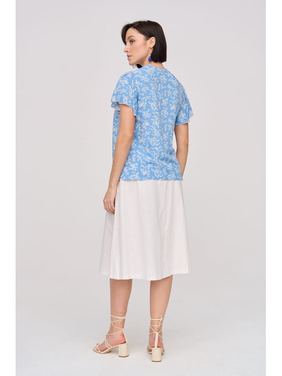 blue shadow blue shadow Bluzka 38 Niebieski Standard Fit