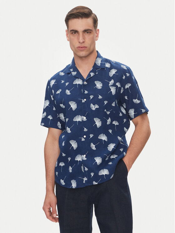 Pierre Cardin Košeľa C6 45610.0486 Tmavomodrá Regular Fit