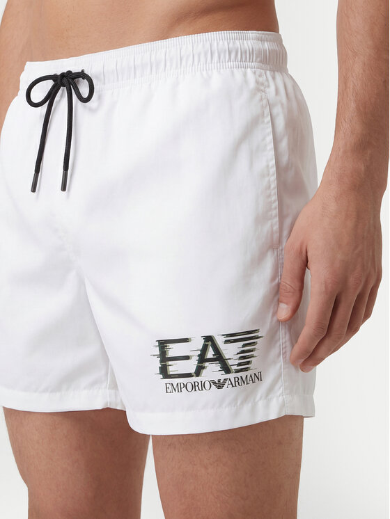EA7 Emporio Armani EA7 Emporio Armani Pantaloni scurți pentru înot 7M001678 AF21069 U0002 Alb Regular Fit