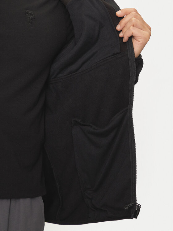 4F 4F Felpa di pile 4FWAW24TFLEM269 Nero Regular Fit