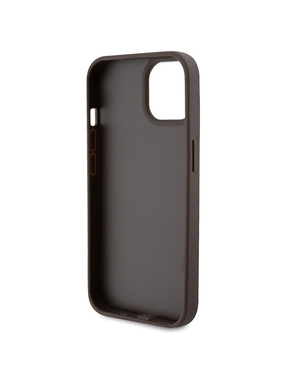 Guess Guess Etui na telefon iPhone 15 Brązowy