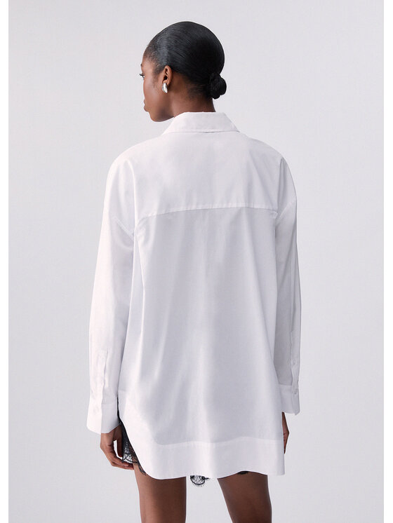 Liu Jo Liu Jo Koszula CF6144T039A11111 Biały Loose Fit