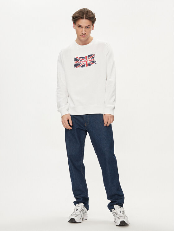 Pepe Jeans Pepe Jeans Majica dugih rukava Ruwan PM582669 Bijela Regular Fit