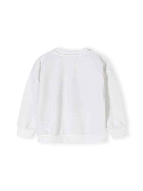 MINOTI MINOTI Bluza 22fleece52 Biały Regular Fit