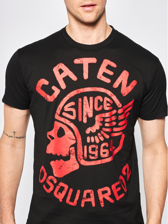 Dsquared2 Dsquared2 Marškinėliai Caten Skull S74GD0637 Juoda Regular Fit