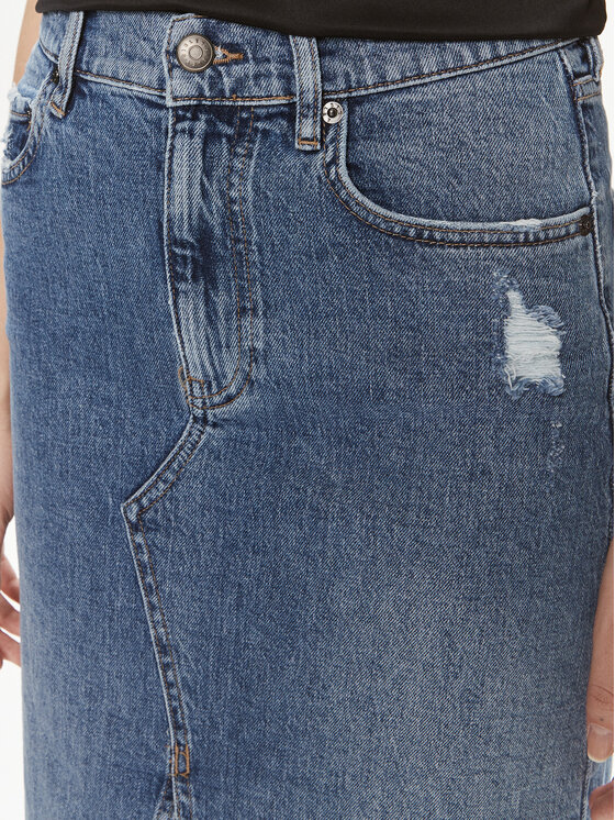 Sisley Sisley Spódnica jeansowa 4TLALE03I Niebieski Regular Fit