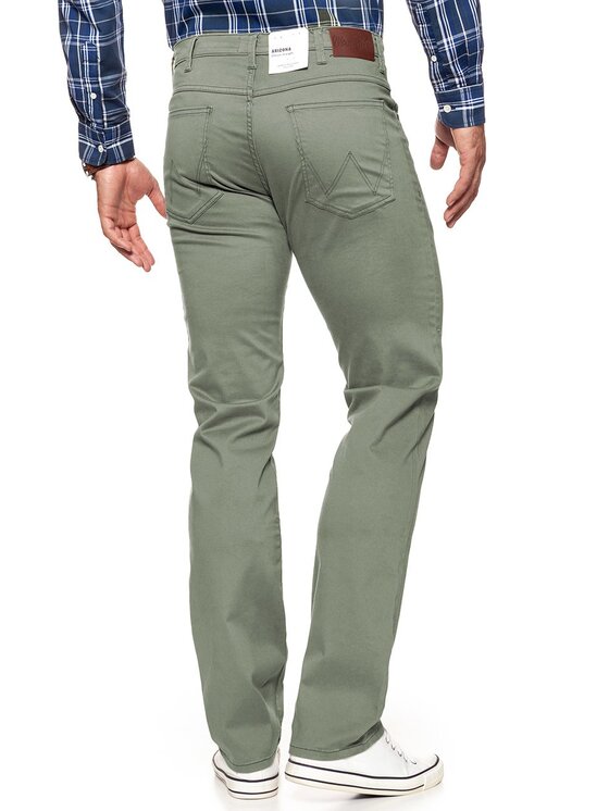Wrangler Wrangler Pantaloni di tessuto ARIZONA Verde Straight Fit