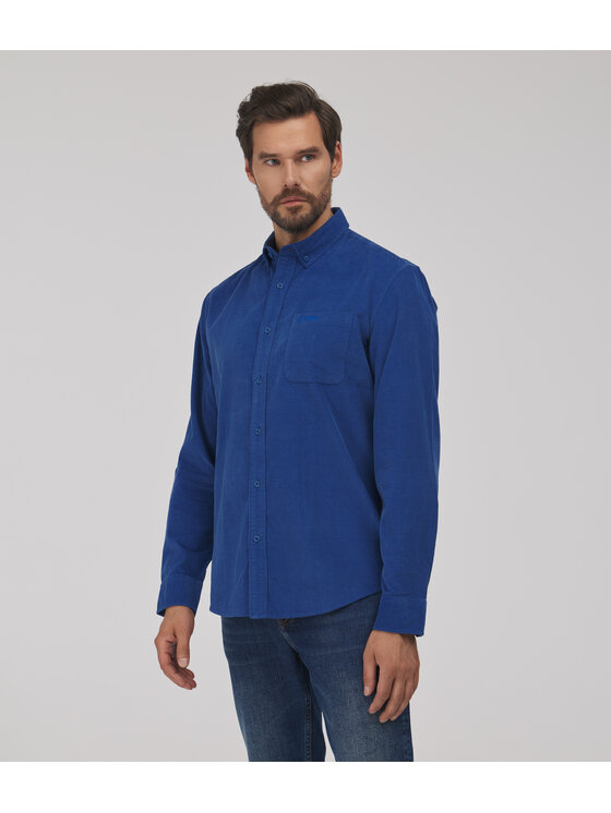Lee Cooper Lee Cooper Koszula jeansowa RICARD Niebieski Regular Fit