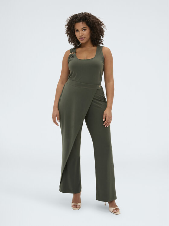 Fiorella Rubino Fiorella Rubino Spodnie materiałowe P838L002391N035 Zielony Regular Fit