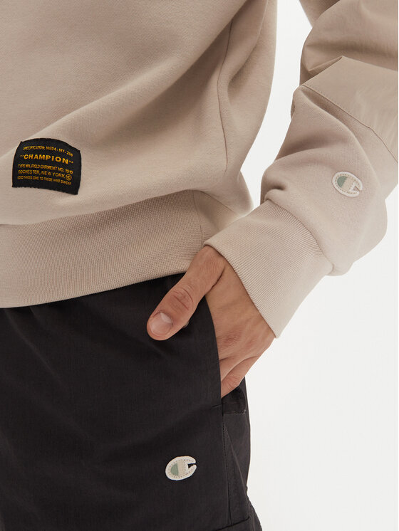 Champion Champion Majica dugih rukava 220421 Écru Loose Fit