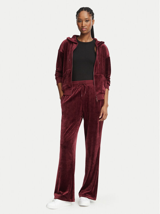 Tommy Hilfiger Tommy Hilfiger Spodnji del trenirke UW0UW06707 Bordo rdeča Relaxed Fit