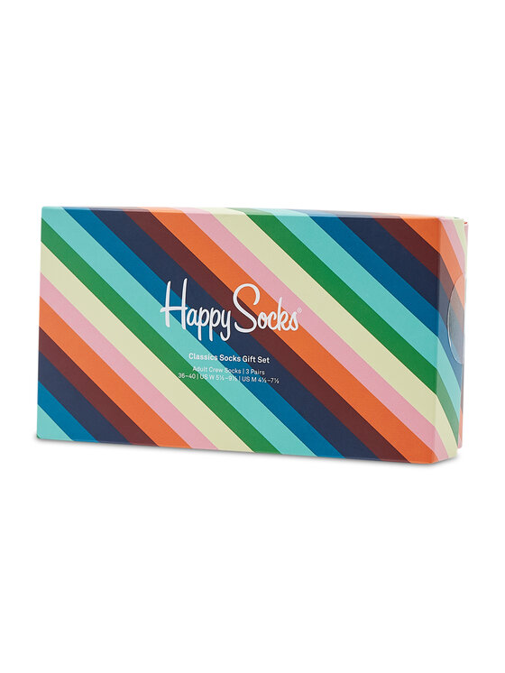 Happy Socks Happy Socks Zestaw 3 par wysokich skarpet unisex XCCS08-7303 Kolorowy