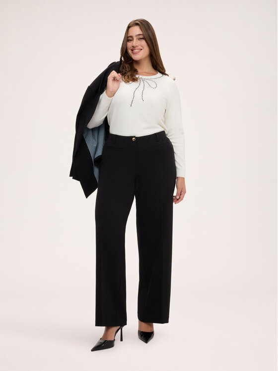 Fiorella Rubino Fiorella Rubino Sweter M520L008810N011 Biały Regular Fit