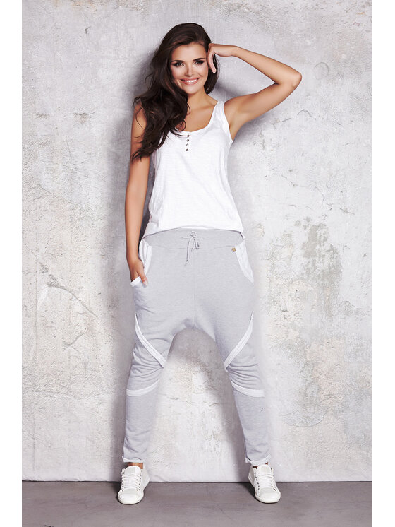 Infinite You Infinite You Dámské kalhoty M025 Šedá Basic Fit