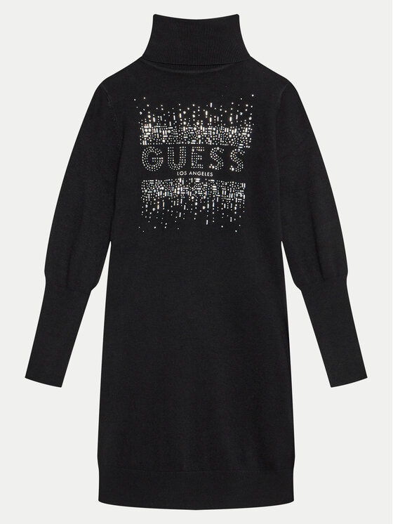 Guess Guess Kötött ruha J4BK13 Z2NQ2 Fekete Comfort Fit
