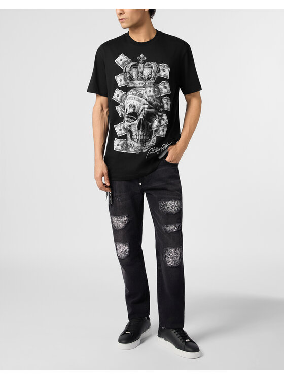 PHILIPP PLEIN PHILIPP PLEIN T-Shirt 31088 Černá Regular Fit