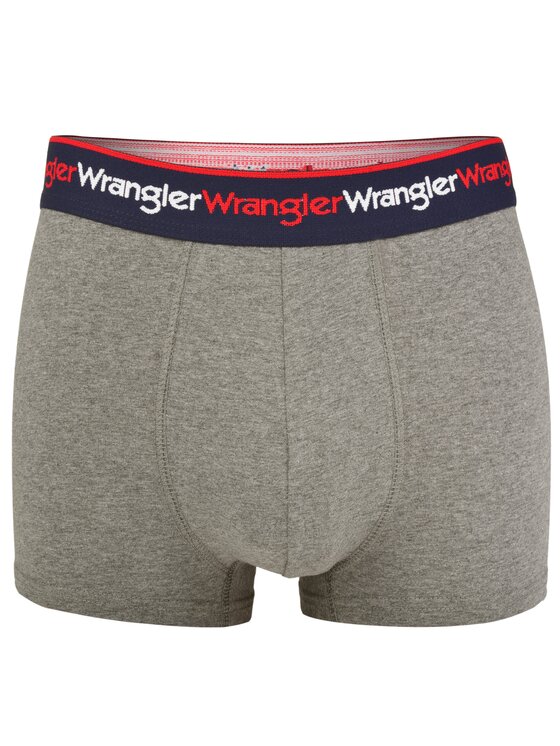 Wrangler Wrangler Bokserki Bayard 3 Pack Cotton Elastane Trunks Szary
