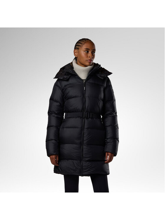 Rossignol Rossignol Płaszcz zimowy W Abel Belted Down Parka Czarny Slim Fit