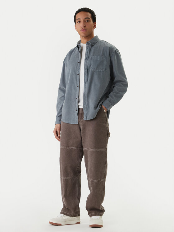 Element Element Košeľa Button Down Regular Corduroy ELYWT00187 Modrá Regular Fit