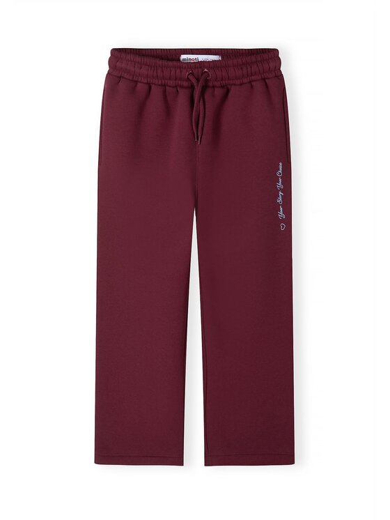 minoti minoti Komplet dresowy 32FLEECE164 Bordowy Wide Leg