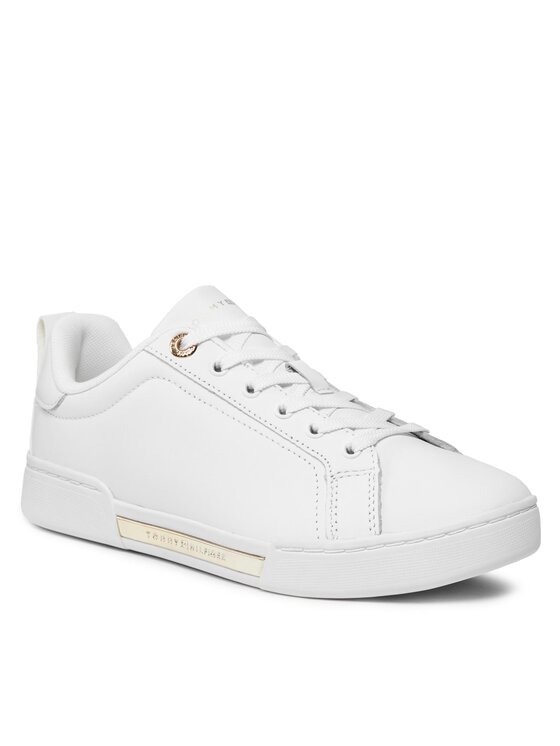 Tommy Hilfiger Tommy Hilfiger Laisvalaikio batai Chique Court Sneaker FW0FW07634 Balta