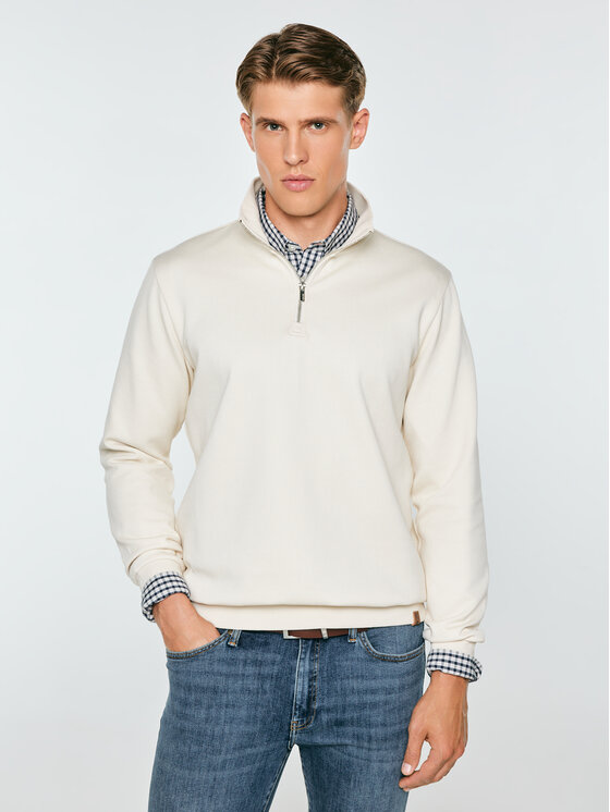 BIG STAR BIG STAR Bluza MARCELL Kremowy Basic Fit