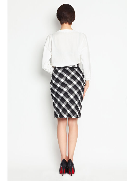 Awama Awama Spódnica A107 Biały Basic Fit