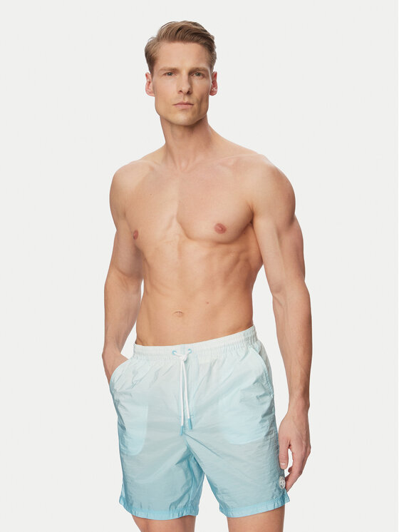 Guess Guess Szorty kąpielowe F6GT19 WN172 Turkusowy Regular Fit