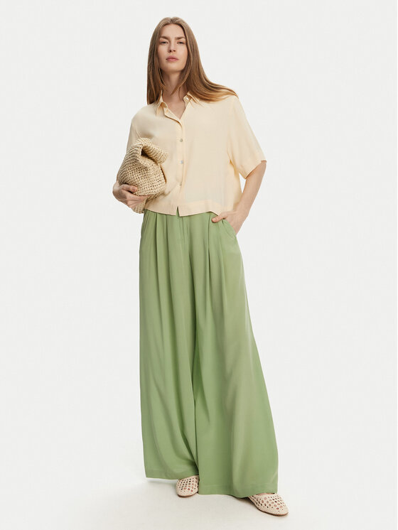 Marella Marella Spodnie palazzo Sedia 2513131142 Zielony Wide Leg