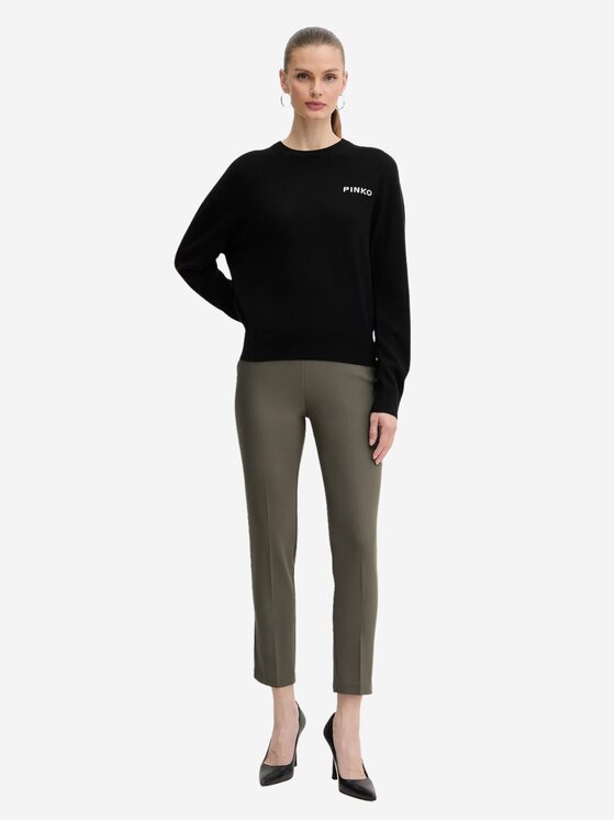PINKO PINKO Sweter Martinica maglia blend con logo Czarny Regular Fit