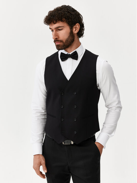 Evenemen Evenemen Kamizelka garniturowa Boston Czarny Slim Fit
