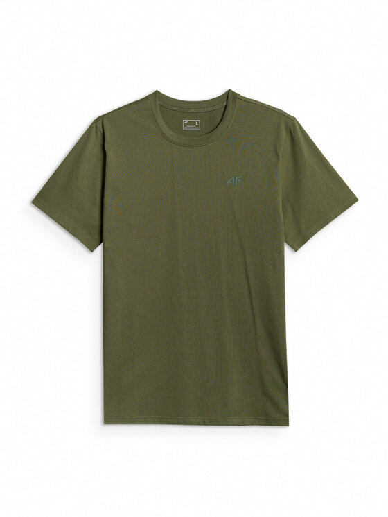 4F 4F T-Shirt BASIC+ Khaki Regular Fit
