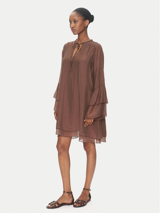 ViCOLO ViCOLO Vasarinė suknelė Abito TD0753 Ruda Regular Fit