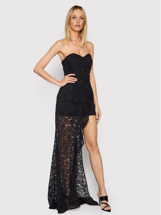 PINKO Pinko Koktel haljina Lampone 20222 PSPG 1N13JF 7573 Crna Slim Fit
