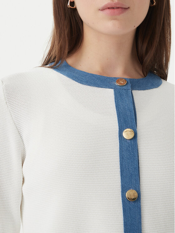 Luisa Spagnoli Luisa Spagnoli Kardigán Capotreno 100363 Biela Regular Fit