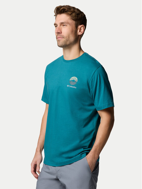 Columbia Columbia T-Shirt Kettle River™ 2120411 Turkusowy Regular Fit