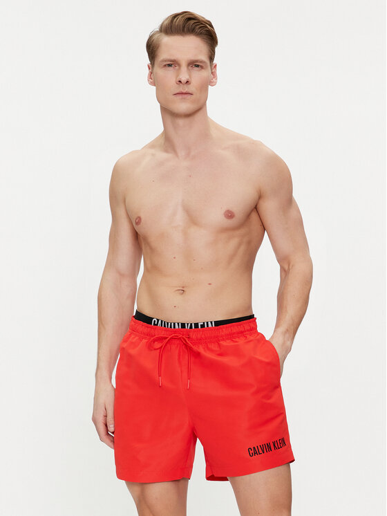 Calvin Klein Swimwear Calvin Klein Swimwear Plavecké šortky KM0KM00992 Červená Regular Fit
