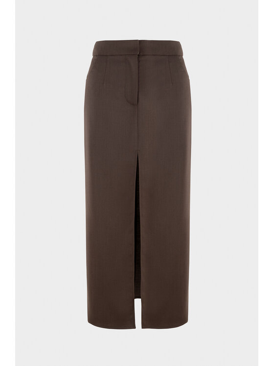BENU BENU Spódnica midi Spódnica midi Brązowy Regular Fit