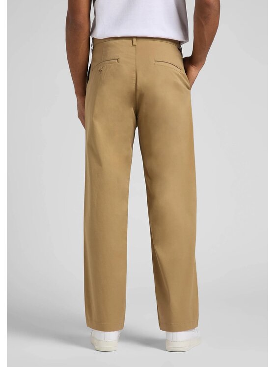 Lee Lee Pantaloni di tessuto LOOSE CHINO Beige Regular Fit