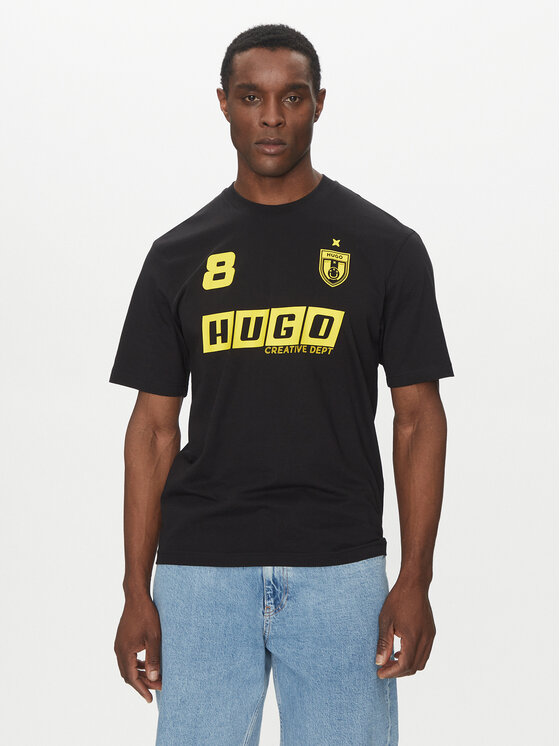 HUGO Tricou Nebulop 50541252 Negru Regular Fit