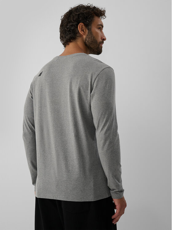 4F 4F Longsleeve BASIC+ Szary Slim Fit