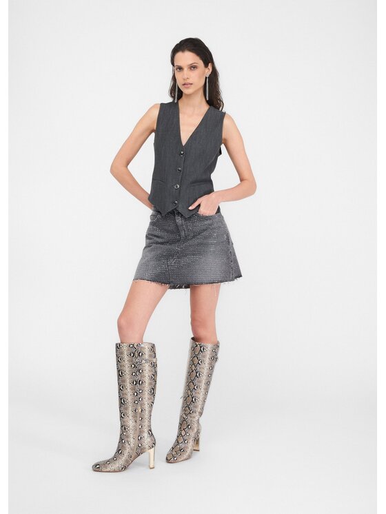 Liu Jo Liu Jo Gilet UF5226D026687457 Grigio Regular Fit