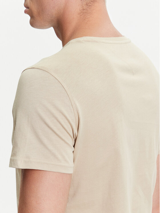 Tommy Jeans Tommy Jeans Marškinėliai DM0DM04411 Smėlio Slim Fit