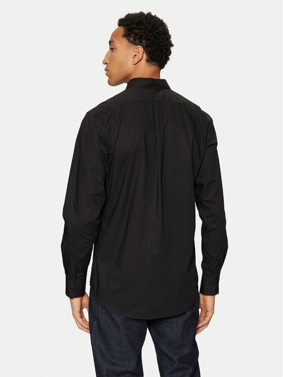 United Colors Of Benetton United Colors Of Benetton Marškiniai 5KQRUQ04B Juoda Regular Fit