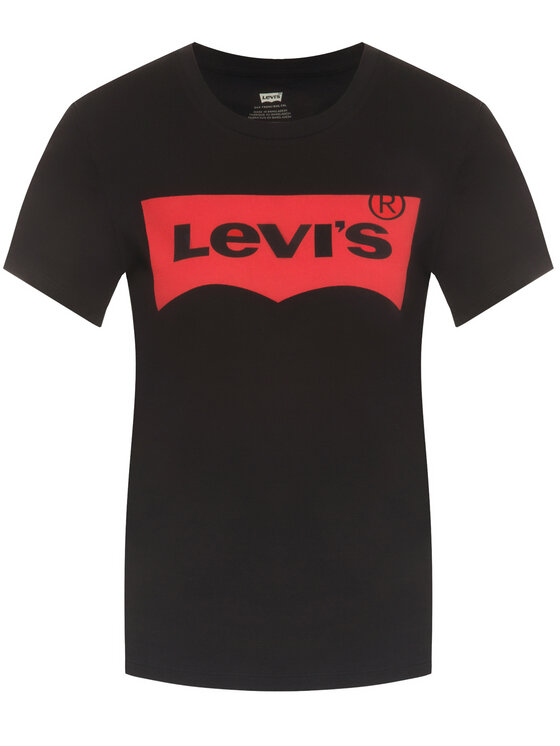 Levi's® Levi's® Póló The Perfect Graphic Tee 17369-0201 Fekete Regular Fit