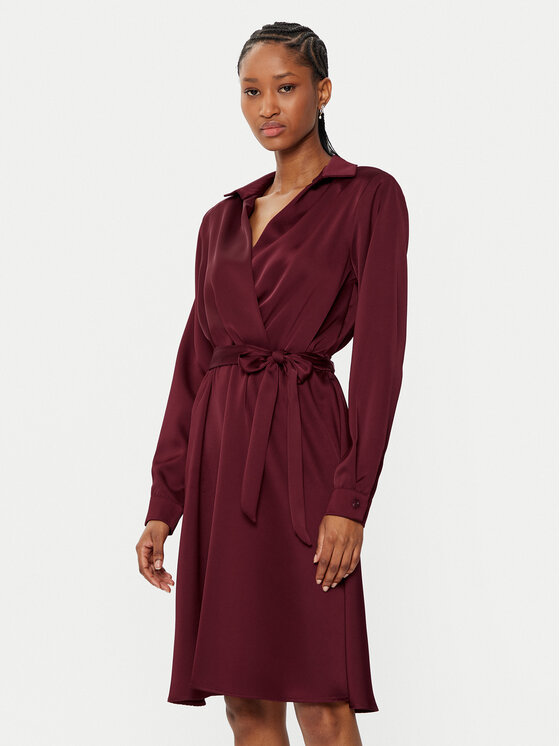 Rinascimento Rinascimento Rochie tip cămașă CFC0121838003 Vișiniu Regular Fit