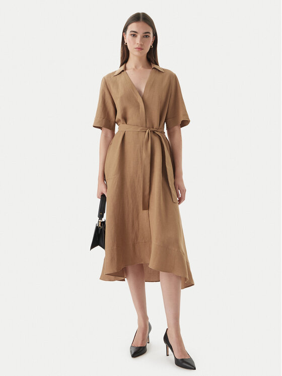Marella Marella Marškinių tipo suknelė Emme by Marella Detto 2615221082 Ruda Regular Fit
