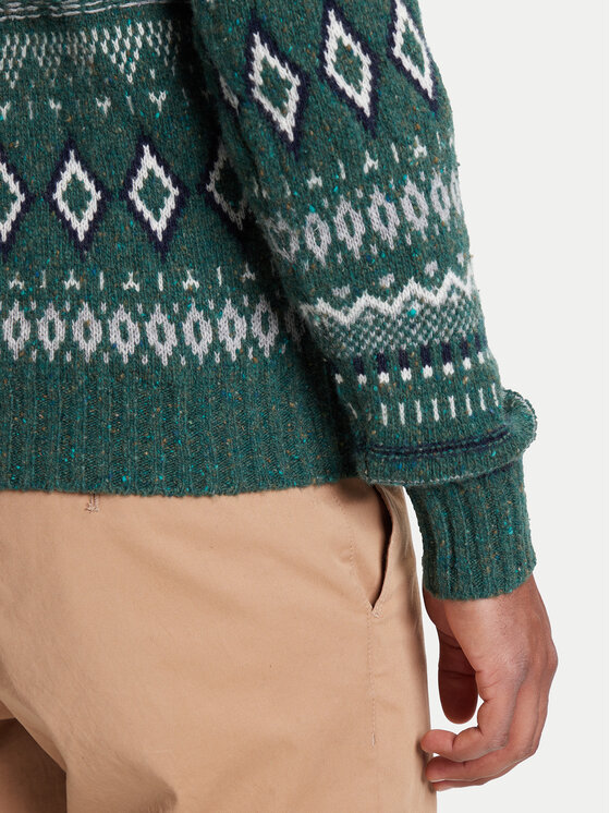 United Colors Of Benetton United Colors Of Benetton Sweter 1137K107V Zielony Regular Fit