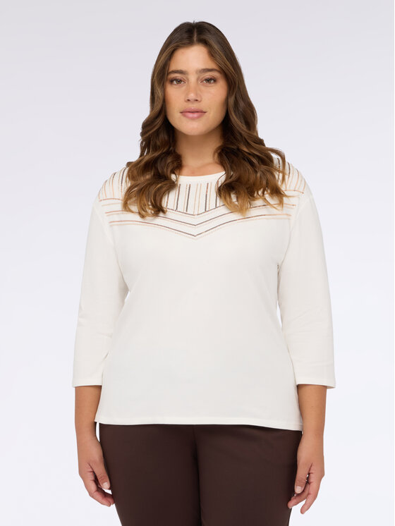 Fiorella Rubino Fiorella Rubino T-shirt G03AL008871N011 Bianco Regular Fit